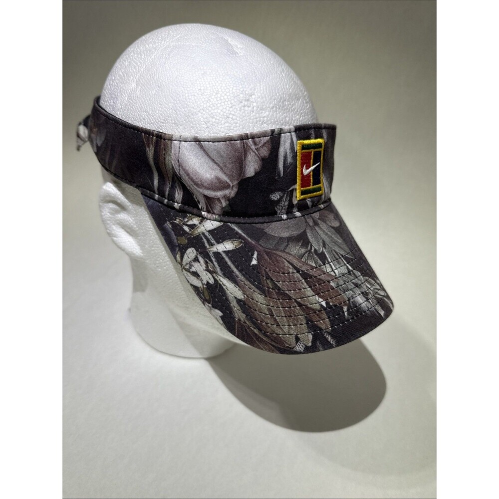 Nike Court Heritage 86 Tennis Visor Cap Hat Floral Honey Bee Strap Back Dri-Fit
